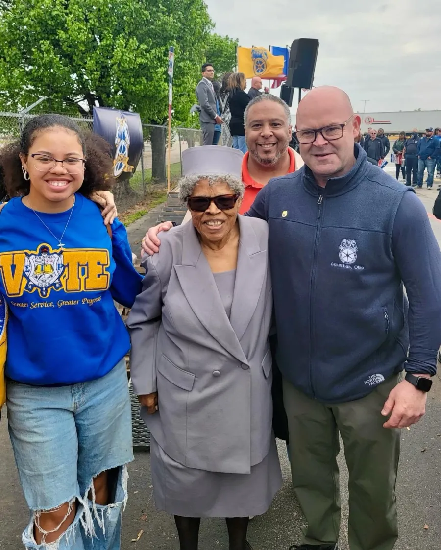 Image: Union Endorsed Candidate Roderick Miles Jr is pictured with Fort Worth's own "Grandmother of Juneteenth" Opal Lee, International President of the Teamsters Union Sean M. O'Brien, and American Federation of Teachers member Hayley Taylor Schlitz at the March 17th Rally at Molson Coors in Fort Worth, Texas.