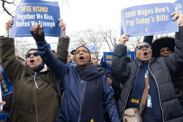 AFGE members rally in Washington, DC