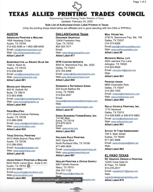 print sheet